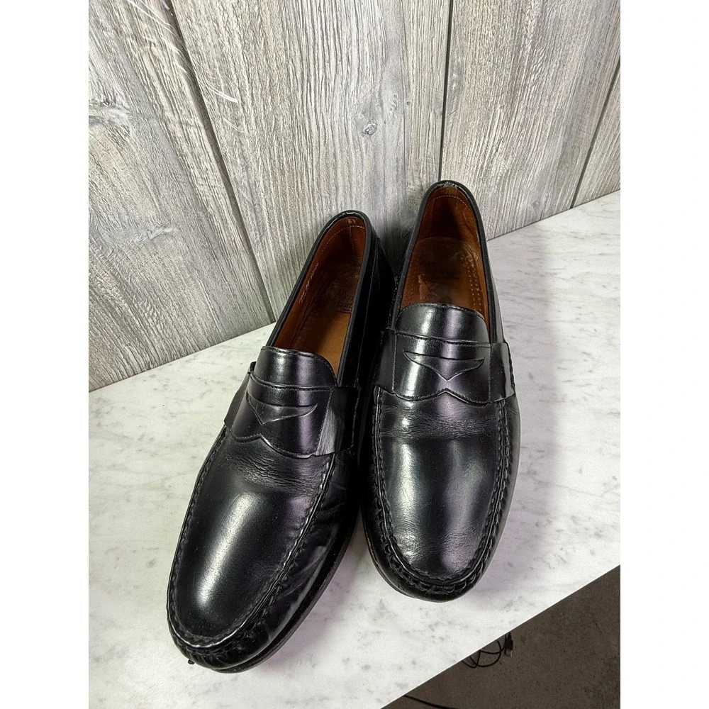 Allen Edmonds Randolph Mens 10.5 3E Black Leather Penny Loafers 42470 USA